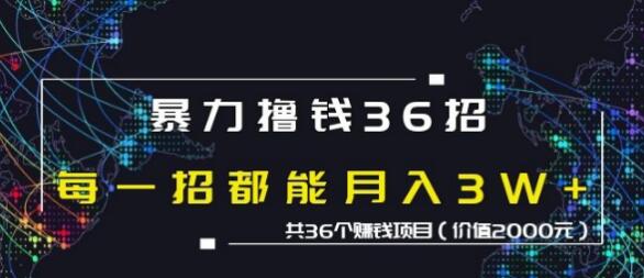 蜘蛛火暴力撸钱36招,共36个赚钱项目价值2000元-八爪鱼资源库