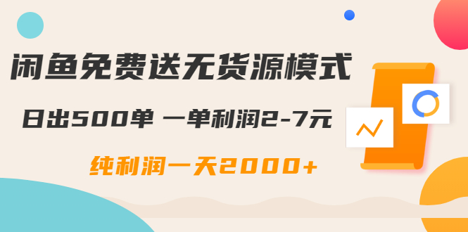 闲鱼免费送无货源模式是如何日出500单的?一单利润2-7元 纯利润一天2000+-八爪鱼资源库