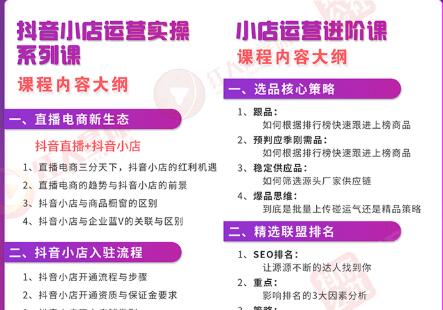小店运营全套系列课 从基础入门到进阶精通，系统掌握月销百万小店核心秘密-八爪鱼资源库