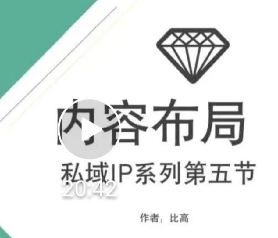 比高私域IP流量变现视频课,6个月10W粉,2235付费会员【完结】