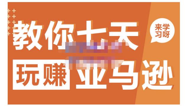 晟尧跨境·教你七天玩赚亚马逊,教你轻松玩赚亚马逊,适合小白学习