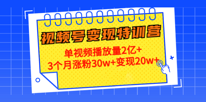 21天视频号变现特训营：单视频播放量2亿+3个月涨粉30w+变现20w+（第14期）-八爪鱼资源库