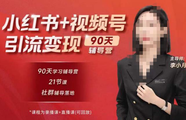 李小月小红书90天辅营导第七期,熟悉新媒体平台|从零到一做爆款内容|商业变现