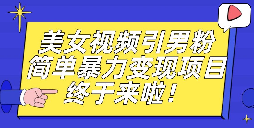 价值3980的男粉暴力引流变现项目，一部手机简单操作，新手小白轻松上手，每日收益500+【揭秘】-八爪鱼资源库
