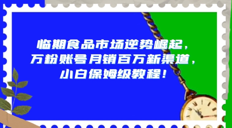 临期食品市场逆势崛起，万粉账号月销百万新渠道，小白保姆级教程【揭秘】-八爪鱼资源库