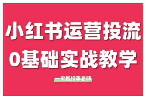 小红书运营投流，小红书广告投放从0到1的实战课，学完即可开始投放-八爪鱼资源库