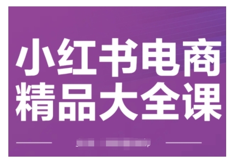 小红书电商精品大全课，快速掌握小红书运营技巧，实现精准引流与爆单目标，轻松玩转小红书电商(更新2月)-八爪鱼资源库