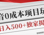 短视频变现套路剖析,抖音0成本赚钱项目玩法,日入500+独家揭秘(共2节视频)-八爪鱼资源库