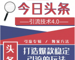 今日头条引流技术4.0,微头条实战细节,微头条引流核心技巧分析,快速发布引流玩法-八爪鱼资源库