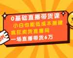 0基础直播带货课：小白也能低成本搭建疯狂卖货直播间：1场直播带货6万-八爪鱼资源库