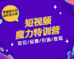 零基础小白进阶到大神《短视频魔力特训营》定位-运营-引流-变现-八爪鱼资源库