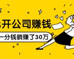 0元开公司赚钱，不花一分钱几天躺赚了30多万，详细操作流程！-八爪鱼资源库