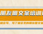 朋友圈文案培训课，听了就会写，写了就会卖的朋友圈文案课-八爪鱼资源库