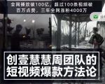 创壹慧慧周短视频爆款方法论,让你快速入门、少走弯路、节省试错成本-八爪鱼资源库