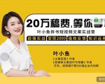 叶小鱼21天短视频文案拆书营，学完轻松搞定各类书单短视频文案-八爪鱼资源库