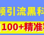 视频引流黑科技玩法，不花钱推广，视频播放量达到100万+，每日100+精准客源-八爪鱼资源库