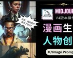 Midjourney V4版本操作教程：2个简单参数，完成漫画生成，人物创建-八爪鱼资源库