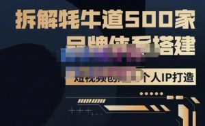牛牛·500家餐饮品牌搭建&短视频深度解析,拆解牦牛道500家品牌体系搭建-八爪鱼资源库