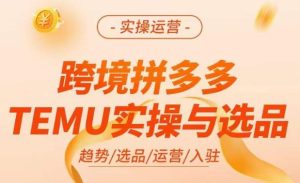 跨境拼多多TEMU实操与选品,掌握平台运营方法技巧,选品避坑12条标准,爆款的底层思路等-八爪鱼资源库