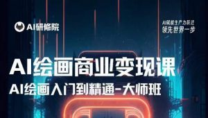 AI绘画商业研修班训练营,从入门到精通,熟练使用AI工具到将AI绘画技术应用到各类商业场景的变现课-八爪鱼资源库