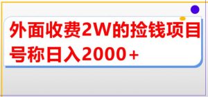 外面收费2w的直播买货捡钱项目,号称单场直播撸2000+【详细玩法教程】-八爪鱼资源库