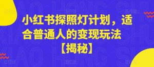 小红书探照灯计划,适合普通人的变现玩法【揭秘】-八爪鱼资源库