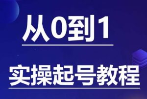 石野·小白起号实操教程，​掌握各种起号的玩法技术，了解流量的核心-八爪鱼资源库