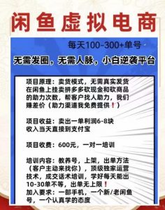 外边收费600多的闲鱼新玩法虚似电商之拼多多助力项目,单号100-300元-八爪鱼资源库