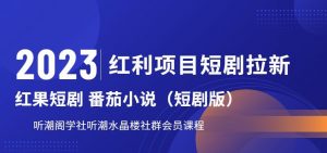 2023红利项目短剧拉新,听潮阁学社月入过万红果短剧番茄小说CPA拉新项目教程【揭秘】-八爪鱼资源库