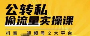 群响公转私偷流量实操课，致力于拥有更多自持，持续，稳定，精准的私域流量！-八爪鱼资源库