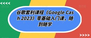 谷歌套利课程《Google Cash 2023》零基础入门课,随到随学-八爪鱼资源库