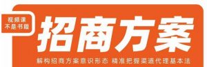 王昕招商方案,解构招商方案意识形态,精准把握渠道代理基本法-八爪鱼资源库