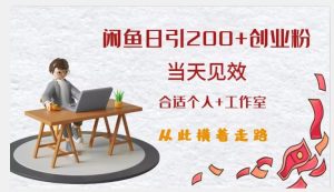 闲鱼精准引流创业粉,日引200+,当天见效,从此横着走-八爪鱼资源库