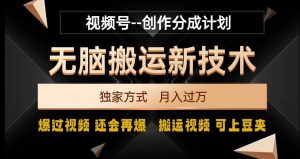 视频号无脑搬运新技术，破原创壕流量，独家方式，爆过视频，还会再爆【揭秘】-八爪鱼资源库