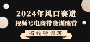 2024年风口赛道视频号电商带货训练营搞钱特训班,带领大家快速入局自媒体电商带货-八爪鱼资源库