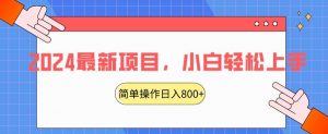 2024最新项目,红娘项目,简单操作轻松日入800+【揭秘】-八爪鱼资源库