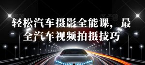 轻松汽车摄影全能课，最全汽车视频拍摄技巧-八爪鱼资源库