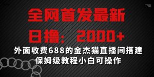 全网首发最新，日撸2000+，外面收费688的金杰猫直播间搭建，保姆级教程小白可操作【揭秘】-八爪鱼资源库