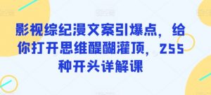 影视综纪漫文案引爆点,给你打开思维醍醐灌顶,255种开头详解课-八爪鱼资源库