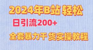 2024年B站轻松日引流200+的全套暴力干货实操教程【揭秘】-八爪鱼资源库