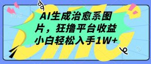 AI生成治愈系图片,狂撸平台收益,小白轻松入手1W+【揭秘】-八爪鱼资源库