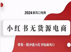 2024新风口电商,小红书无货源电商,带第一批冲进小红书电商风口-八爪鱼资源库