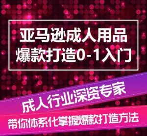 亚马逊成人用品爆款打造0-1入门,系统化讲解亚马逊成人用品爆款打造的流程-八爪鱼资源库