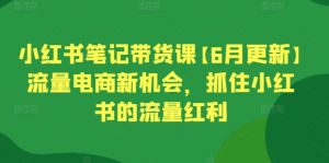 小红书笔记带货课【6月更新】流量电商新机会,抓住小红书的流量红利-八爪鱼资源库