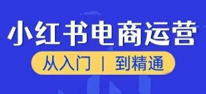 小红书电商运营课,从入门到精通,带你抓住又一个赚钱风口-八爪鱼资源库