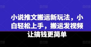 小说推文搬运新玩法，小白轻松上手，搬运发视频让搞钱更简单-八爪鱼资源库