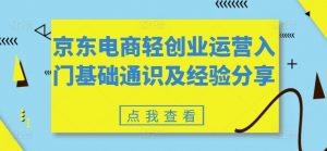 京东电商轻创业运营入门基础通识及经验分享-八爪鱼资源库