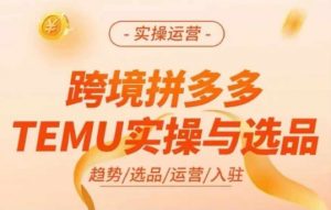 跨境拼多多TEMU实操与选品,多多temu跨境选品运营实操-八爪鱼资源库