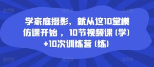 学家庭摄影,就从这10堂模仿课开始 ,10节视频课(学)+10次训练营(练)-八爪鱼资源库