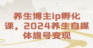 养生博主ip孵化课,2024养生自媒体旗号变现-八爪鱼资源库